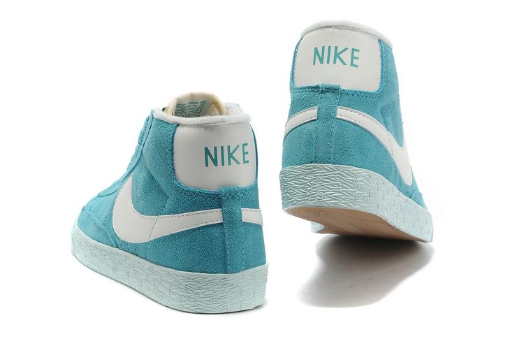 Nike Blazer Mid Suede millesime femmes chaussures blanc bleu (2)